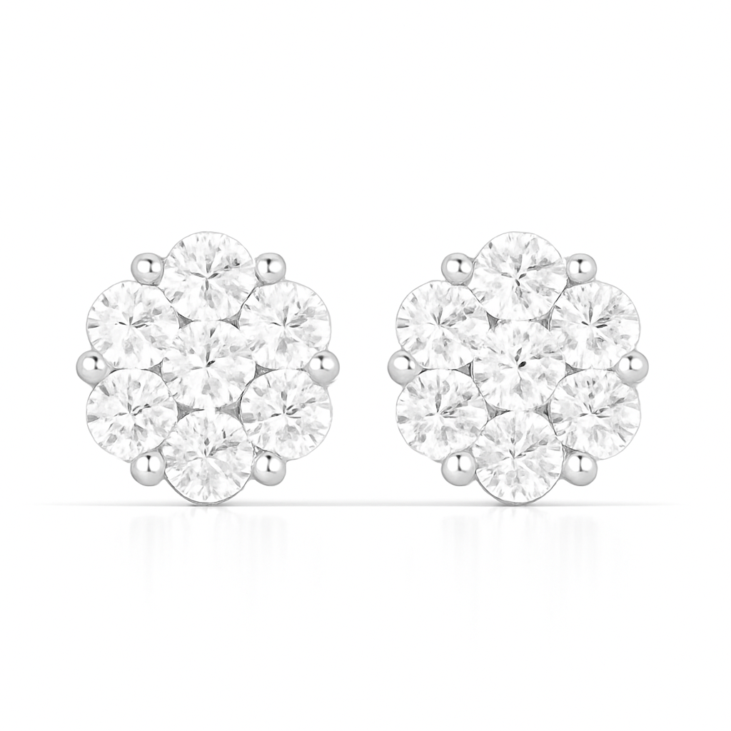 4MM Natural Diamond Studs in 18K Gold
