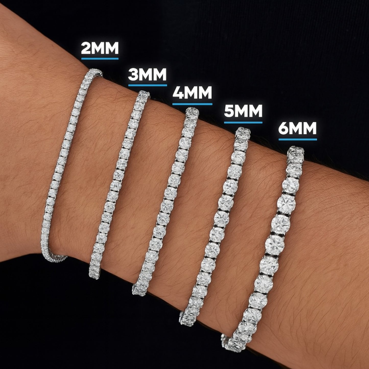 Lab Grown Diamond Tennis Bracelet in 18KT Gold