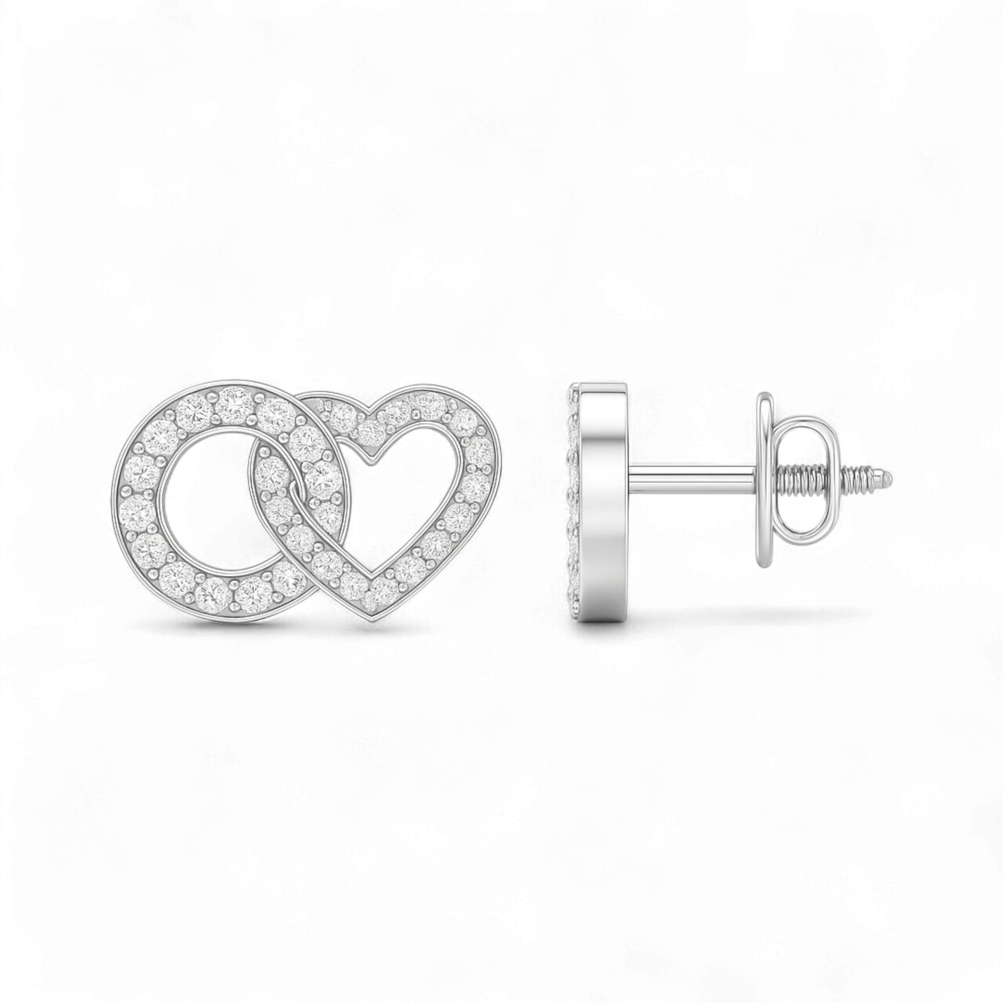 Eternal Love Natural Diamond Earrings in 18K Gold