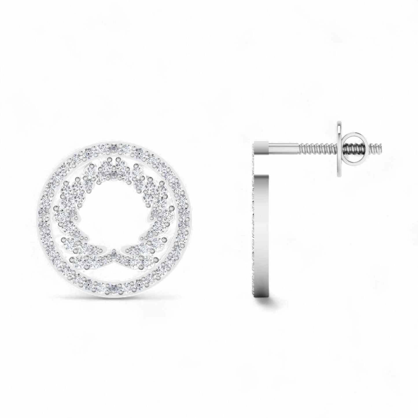 Eyana Moissanite Studs in 925 Sterling Silver