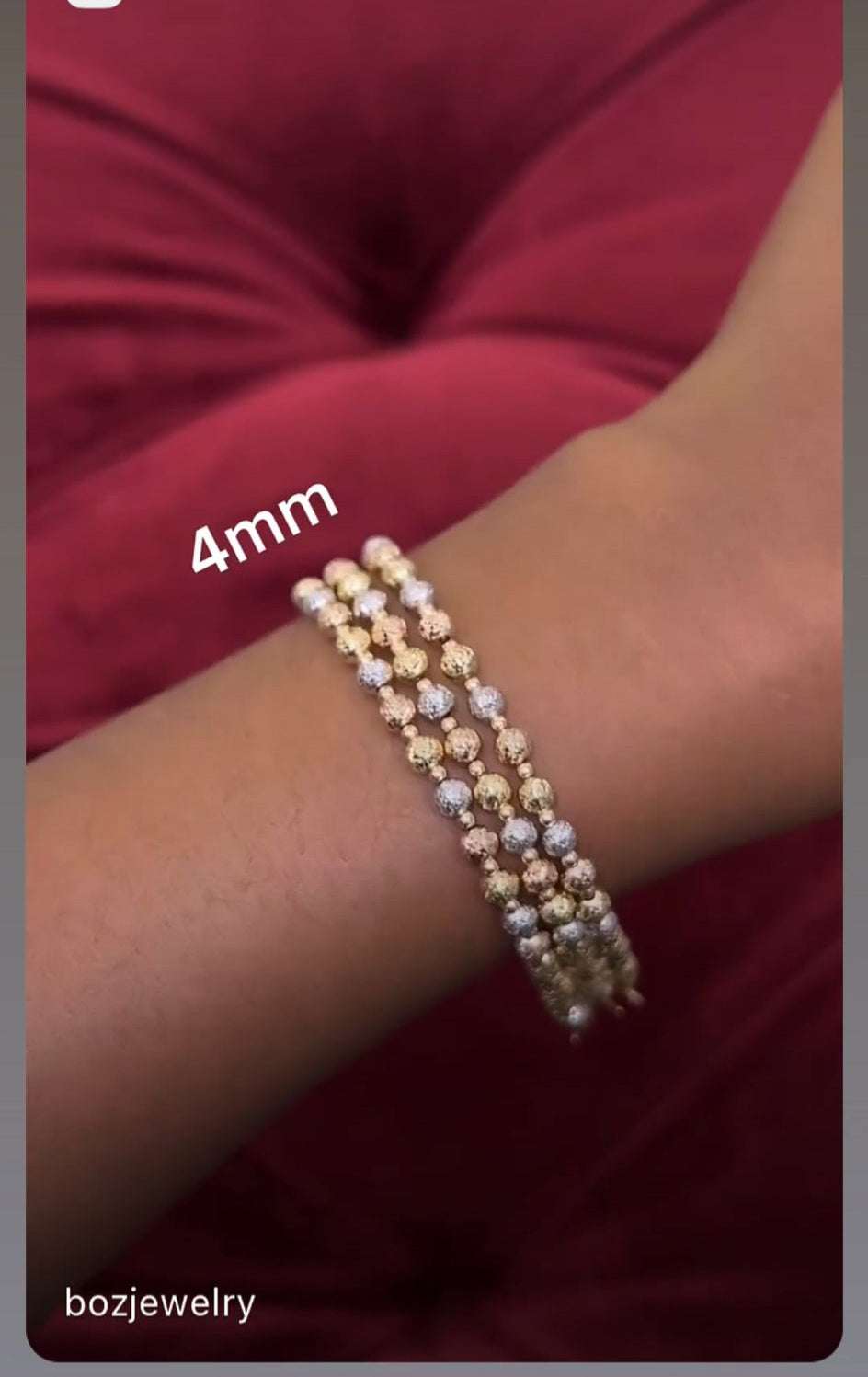 Tri Tone Bracelet in 18K Gold