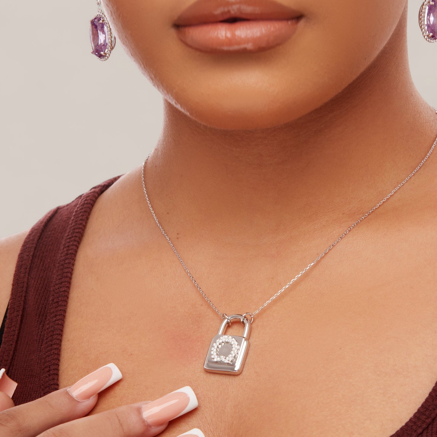 BOZ Locke Moissanite Necklace in 925 Sterling Silver