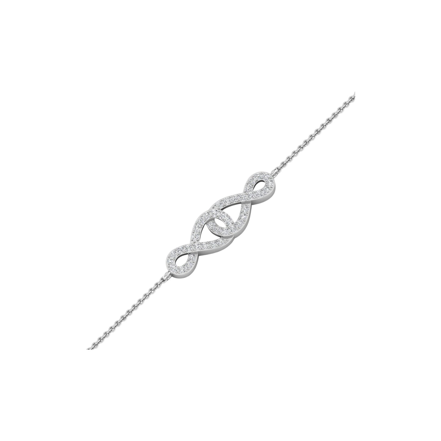 Silver bracelet with a unique design on a white background