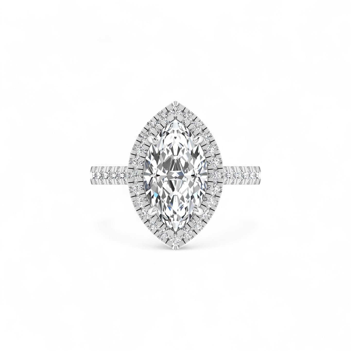 Jackie Marquise Cut Moissanite in 925 Sterling Silver