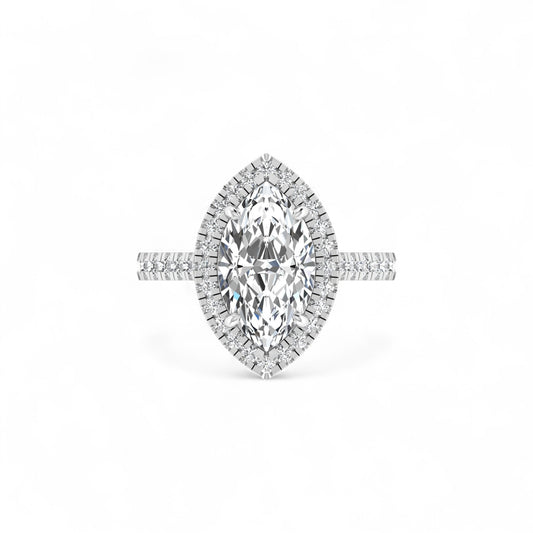 Jackie Marquise Cut Moissanite in 925 Sterling Silver