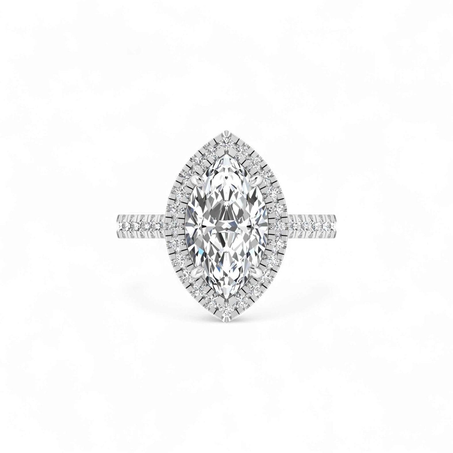 Jackie Marquise Cut Moissanite in 925 Sterling Silver