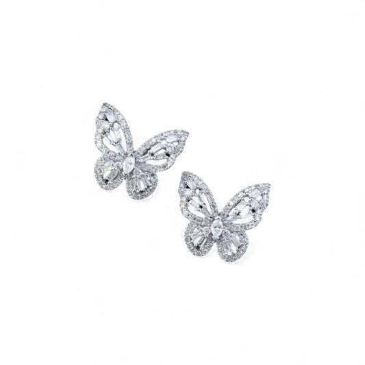 Jane Butterfly Diamond Studs in 18K Gold