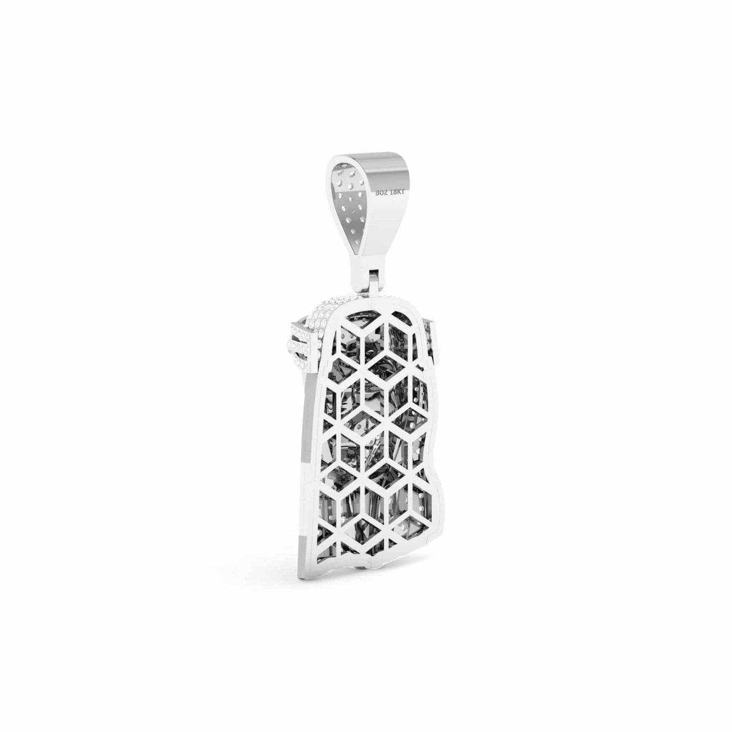 Jesus Natural Diamond Pendant in 18KT Gold