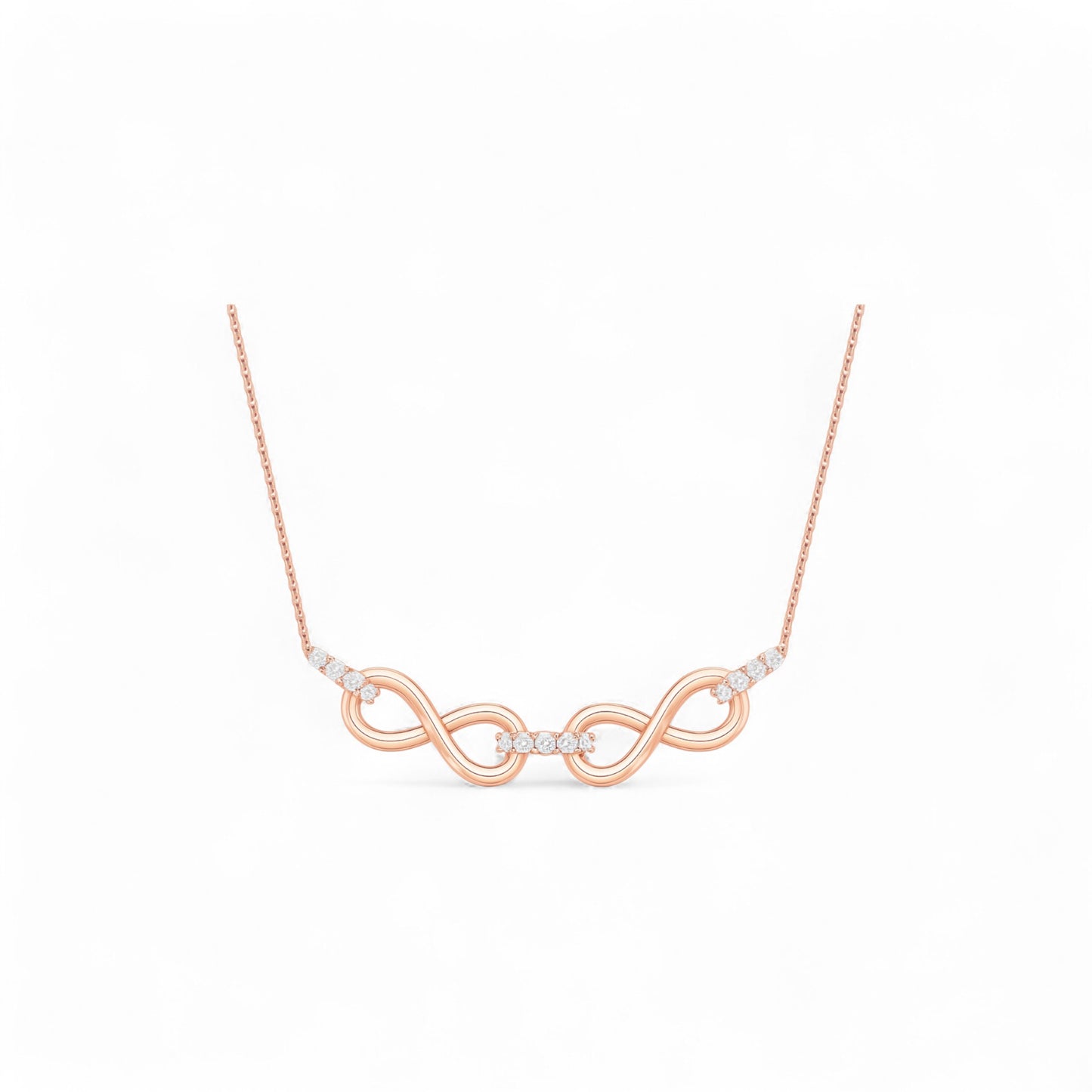 Joan Horizontal Diamond Necklace in 18K Gold