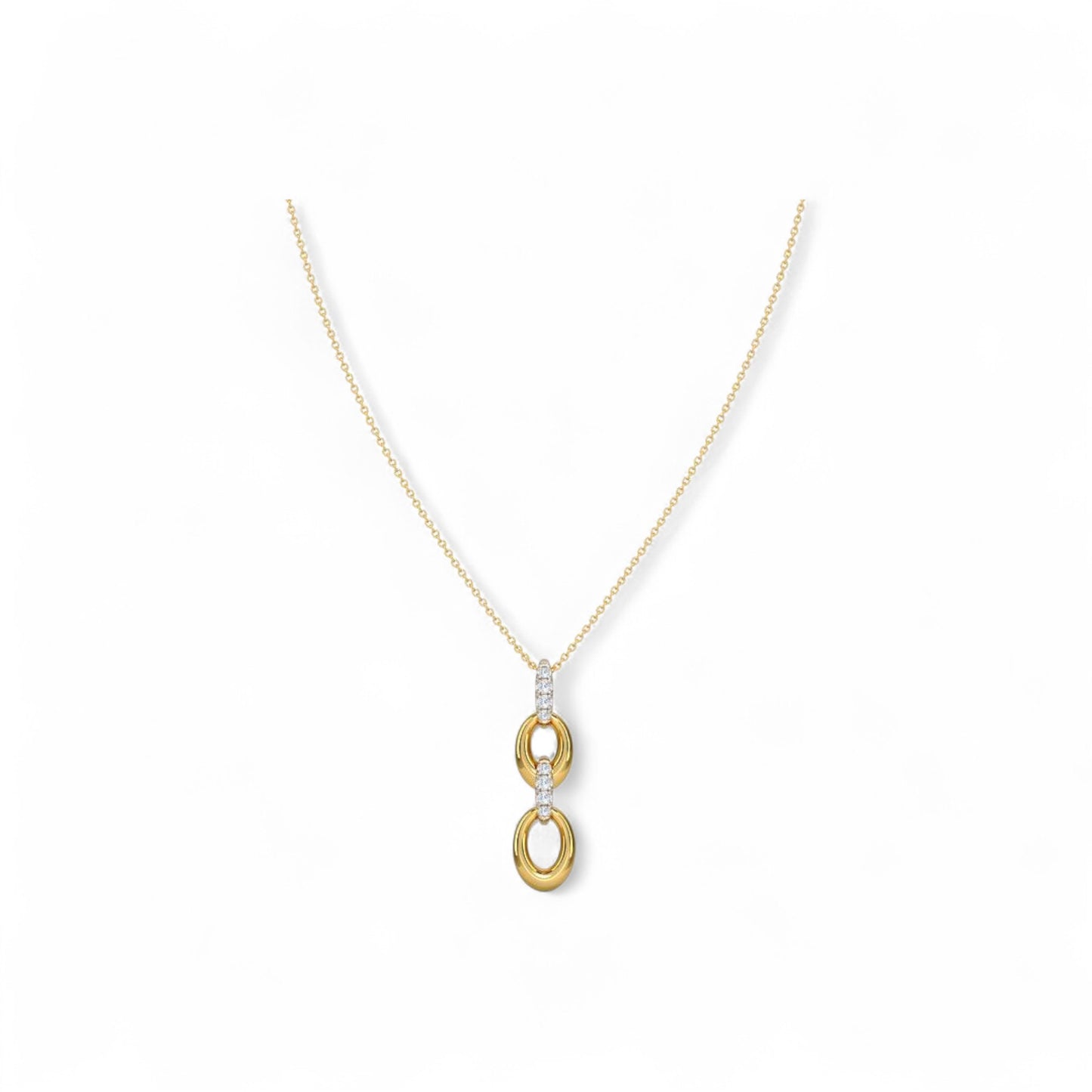 Joan Vertical Diamond Necklace in 18K Gold