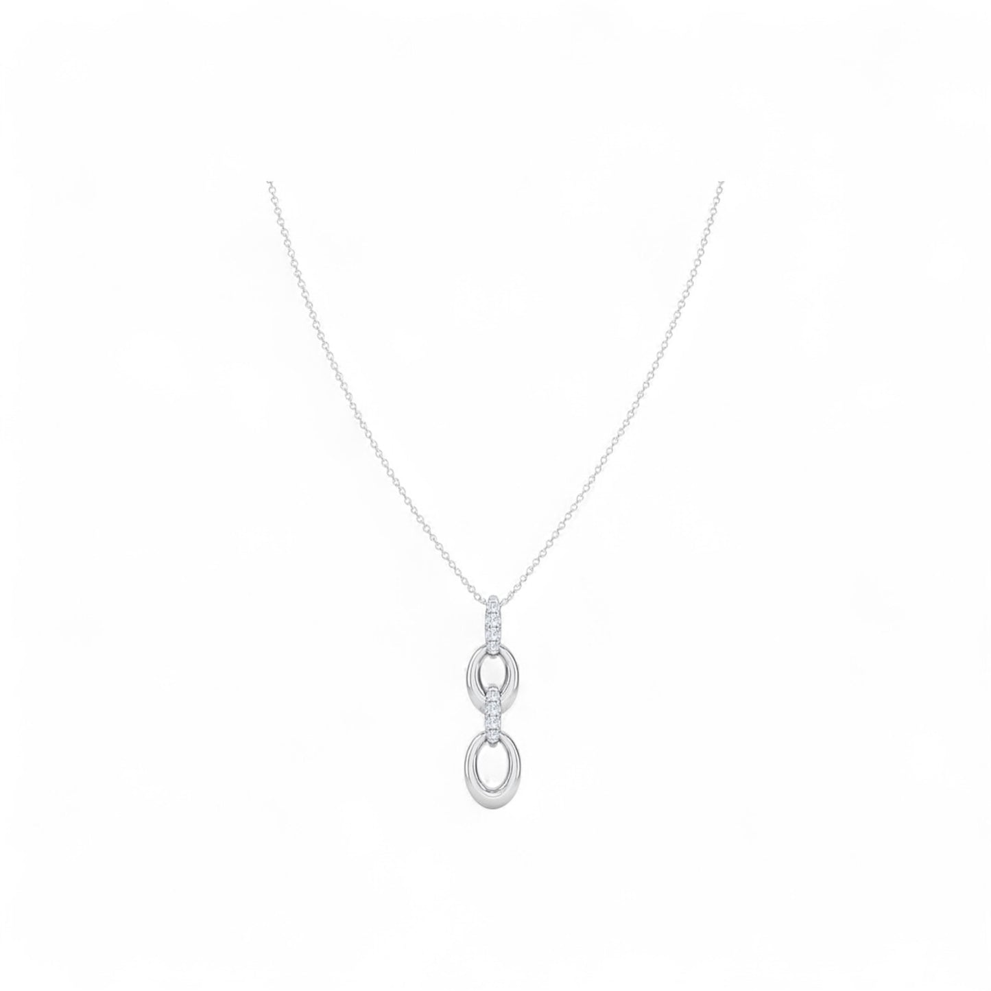 Joan Vertical Diamond Necklace in 18K Gold