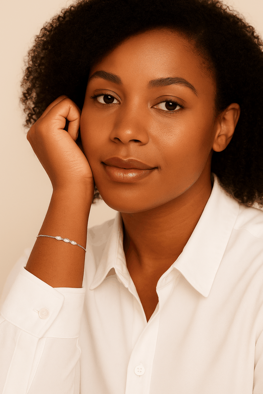 Lynx Moissanite Bracelet in 925 sterling silver worn on wrist, elegant and minimalist jewelry design