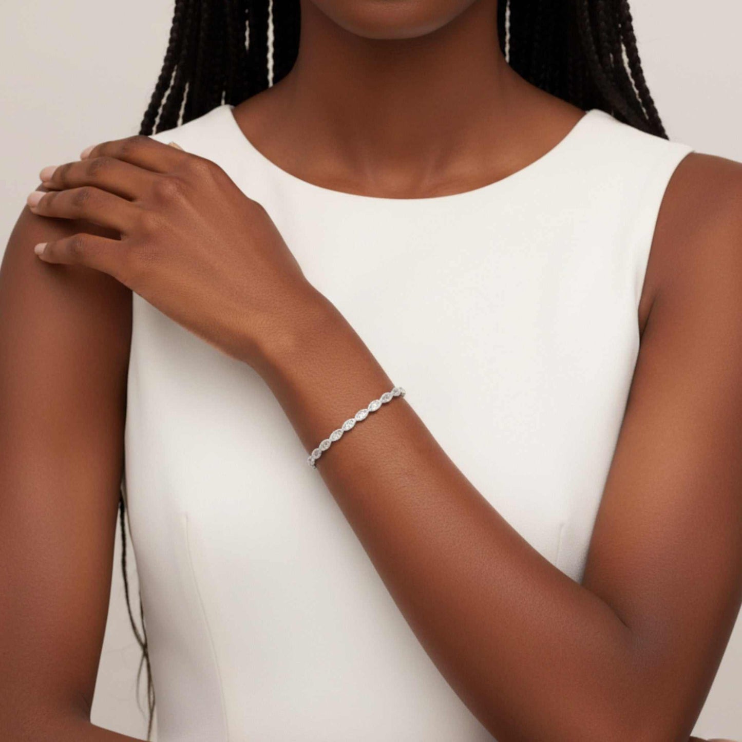 Marise Moissanite Bracelet in 925 Sterling Silver