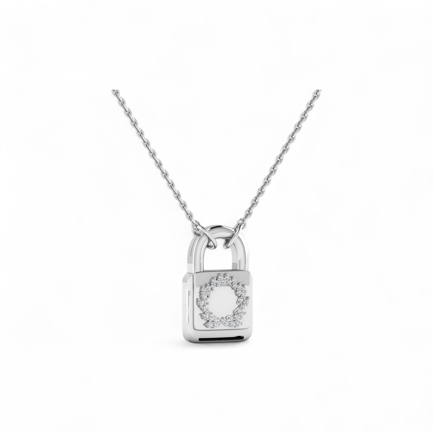 BOZ Locke Moissanite Necklace in 925 Sterling Silver
