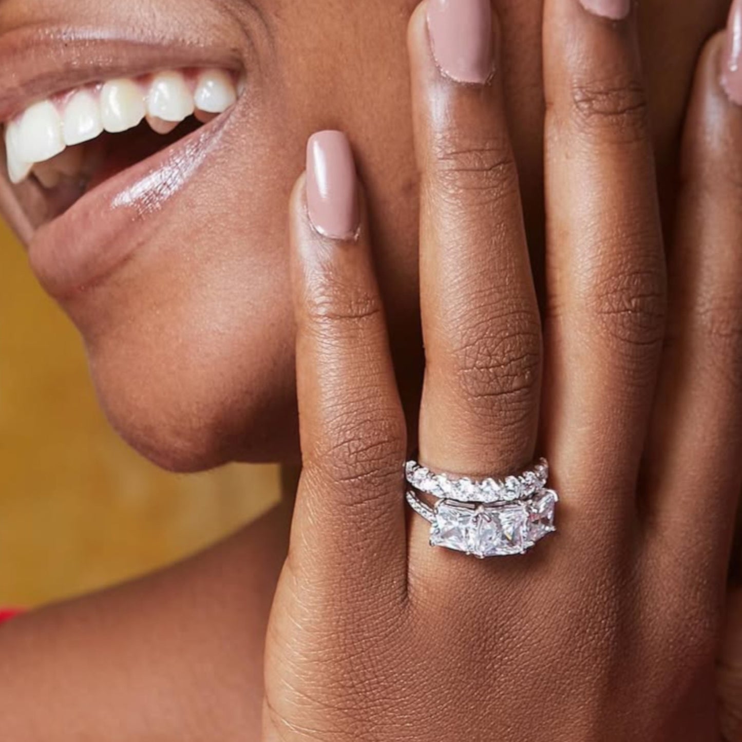 Nana CZ Engagement Ring in 925 Sterling Silver