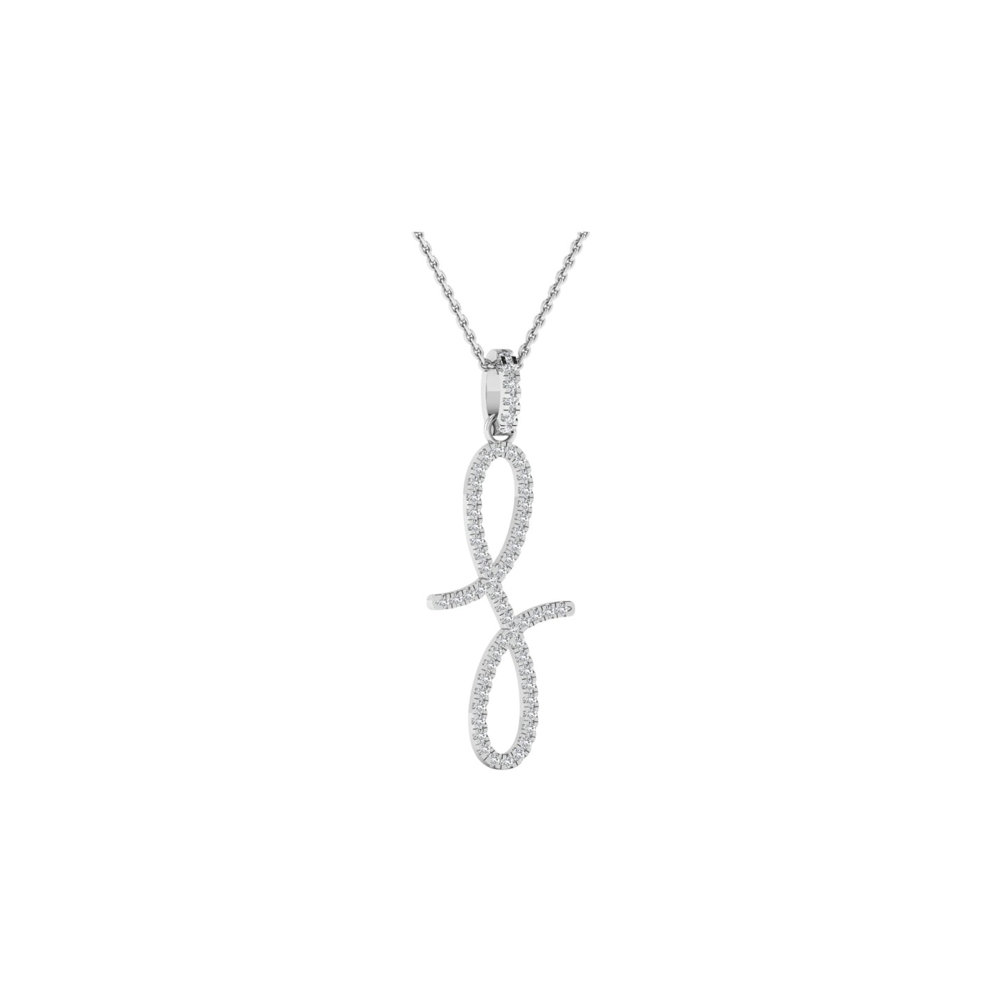 Silver necklace with a unique pendant on a white background