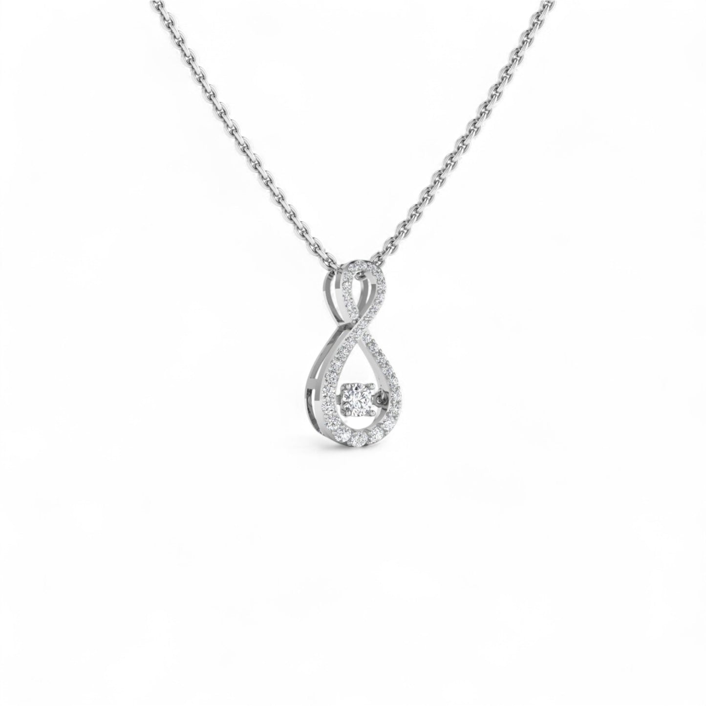 Oiza Twinkle Infinie Pendant Necklace in 18KT Gold