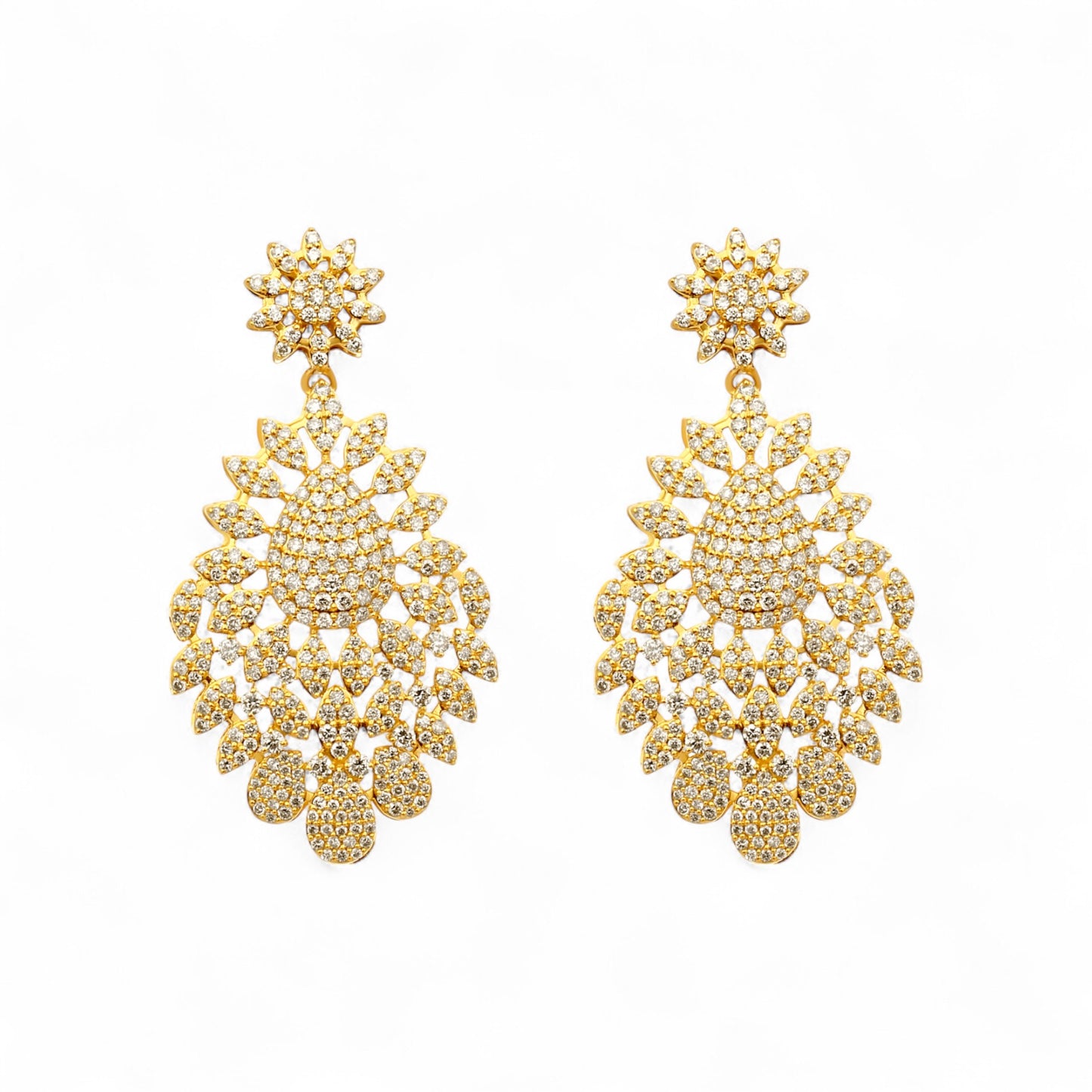 Olori Natural Diamond Drop Earrings in 18K Gold