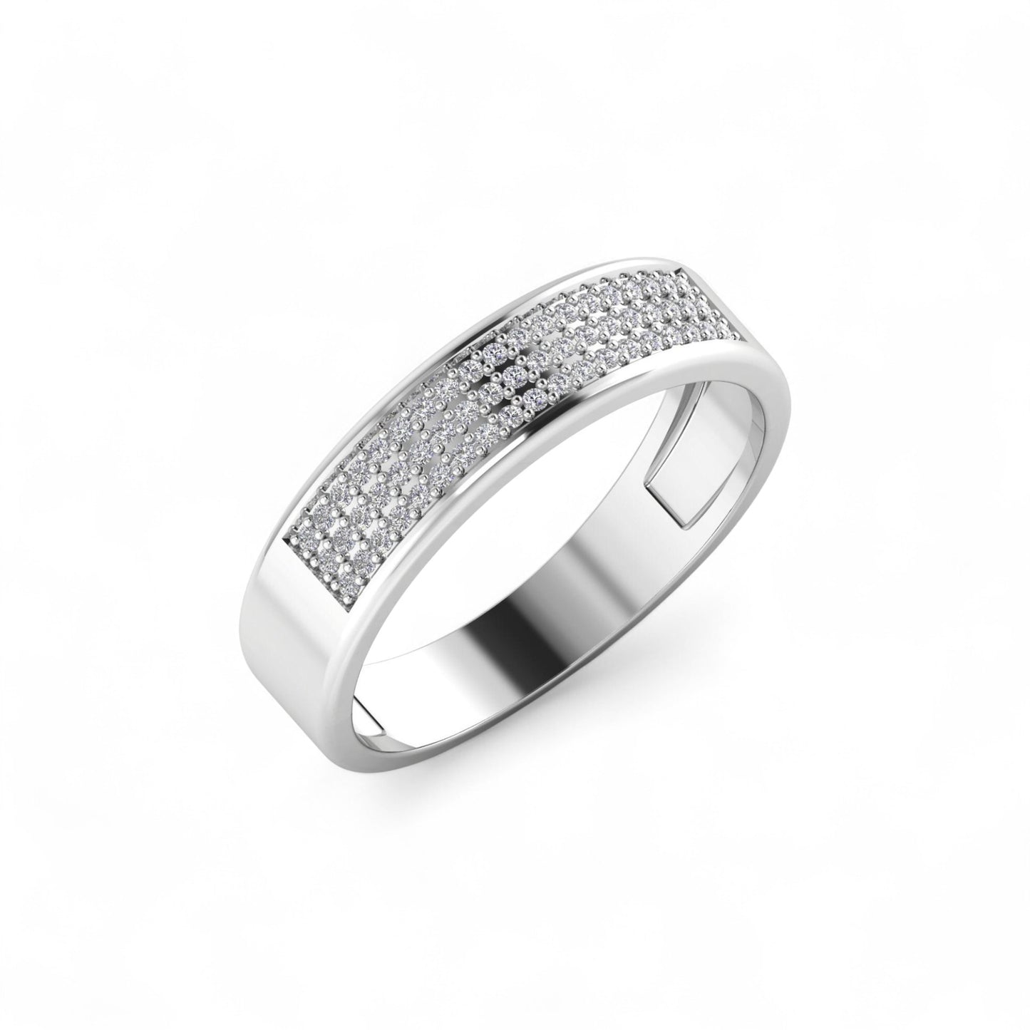 Omoni Pave Natural Diamond Band in 18K Gold