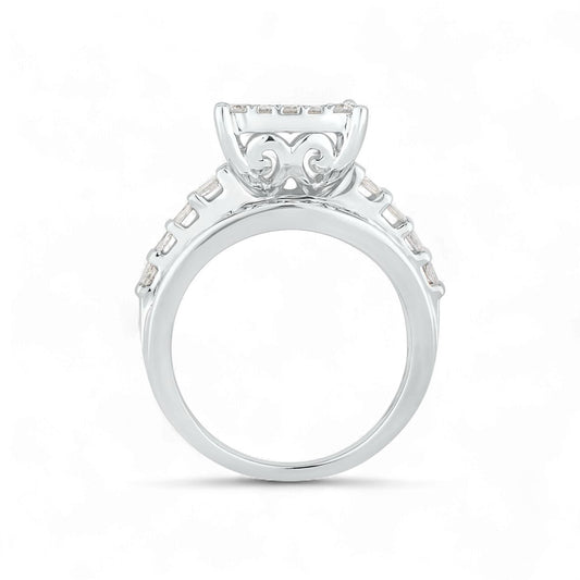Tobo CZ Engagement Ring in 925 Sterling Silver