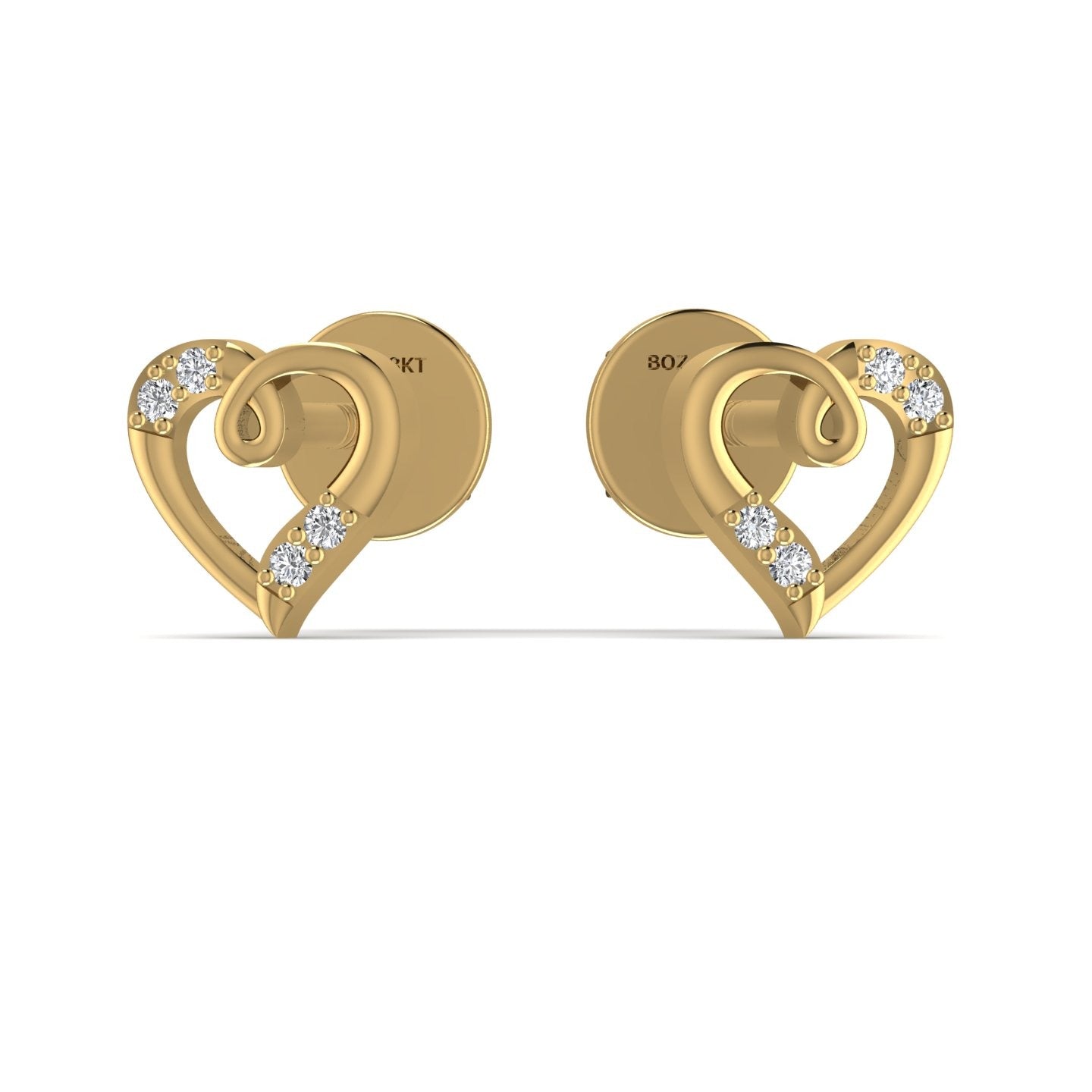 Vivra Natural Diamond Earrings in 18K Gold