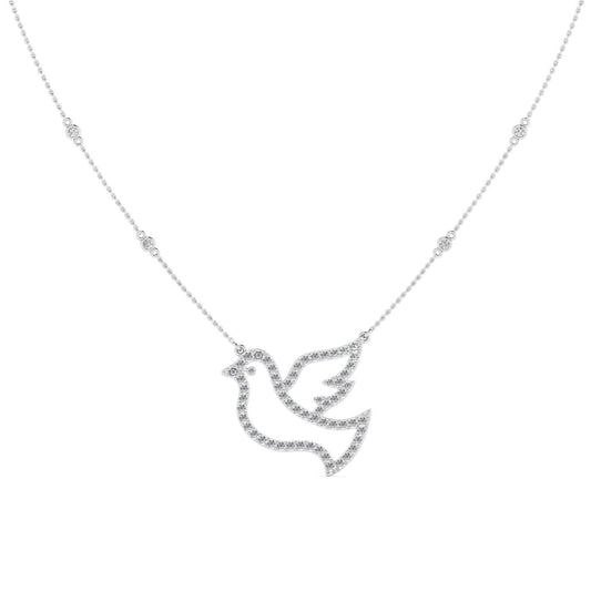 Shiloh Dove Diamond Necklace in 18K Gold