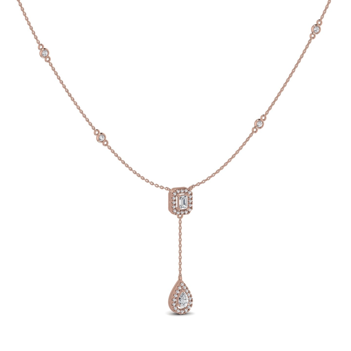 Constance 1.5mm Drop Diamond Necklace in 18K Gold