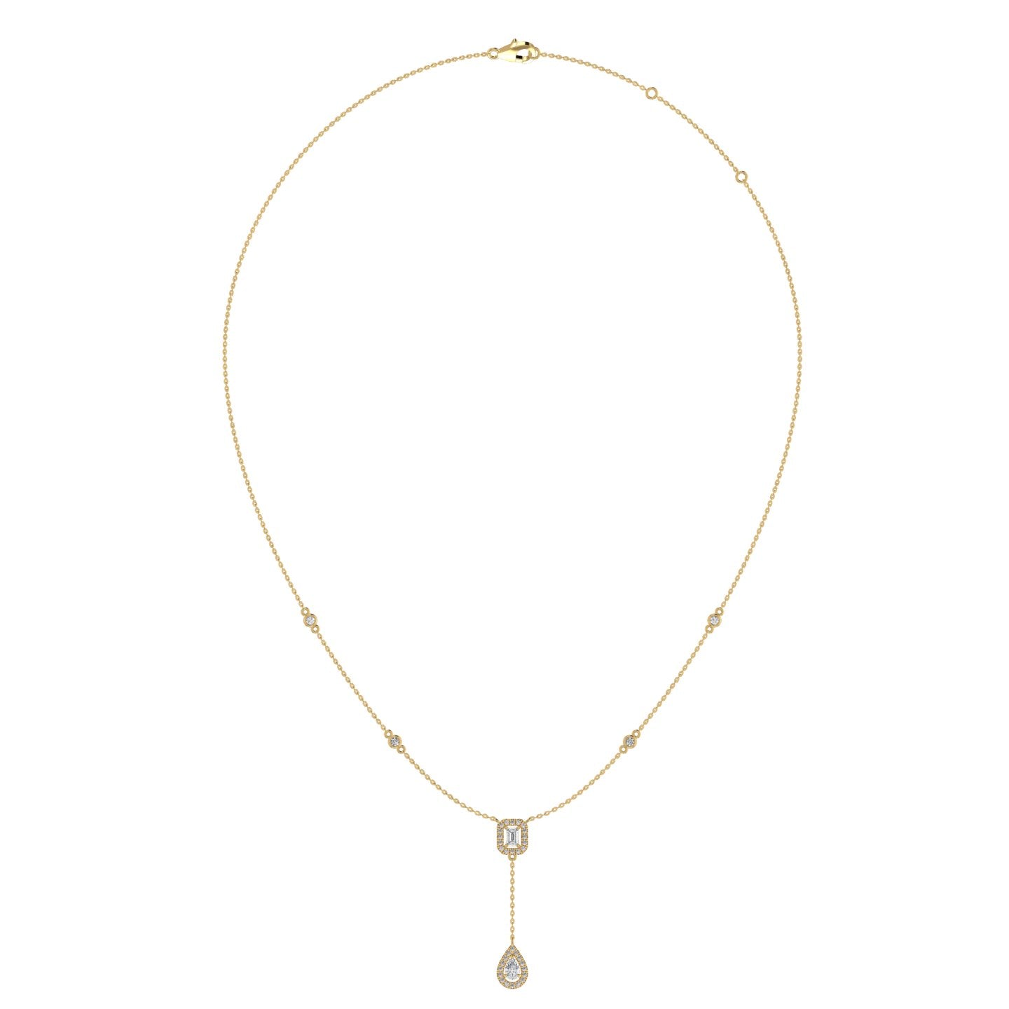 Constance 1.5mm Drop Diamond Necklace in 18K Gold