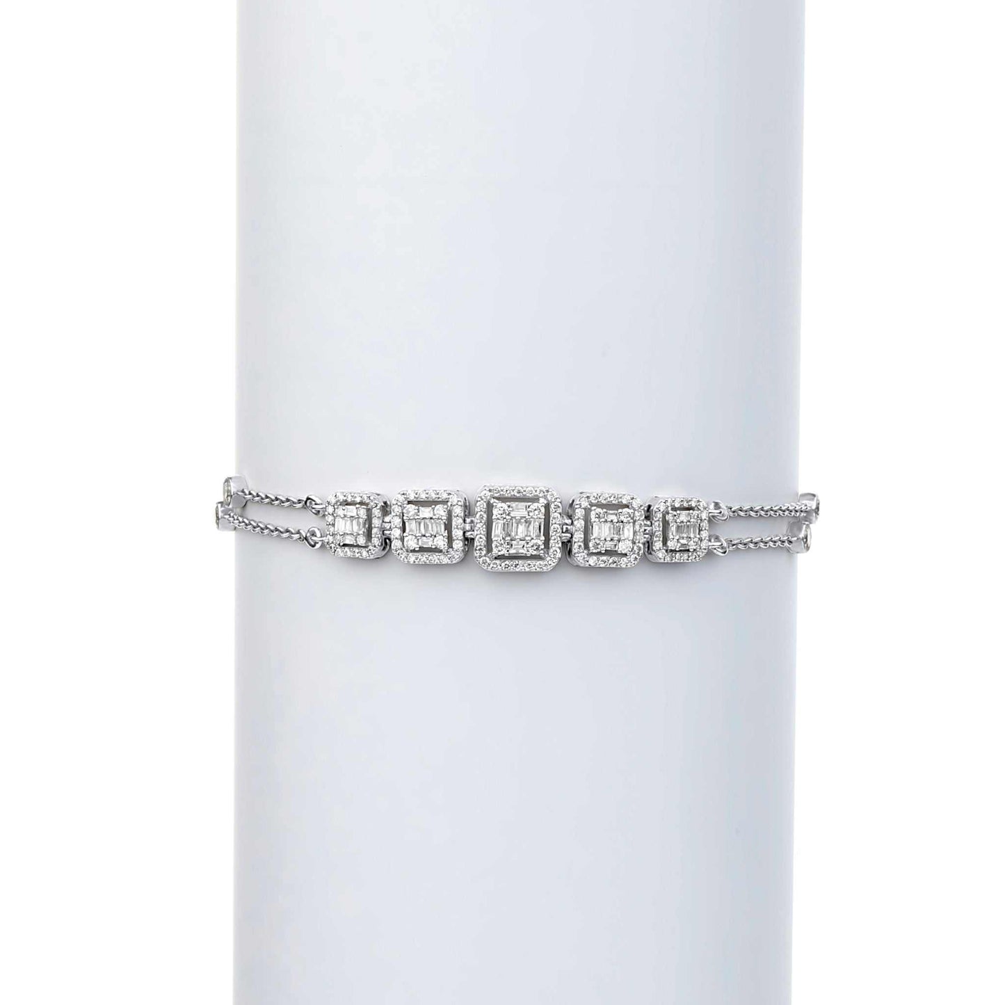 Paris Natural Diamond Tennis Bracelet in 18KT Gold