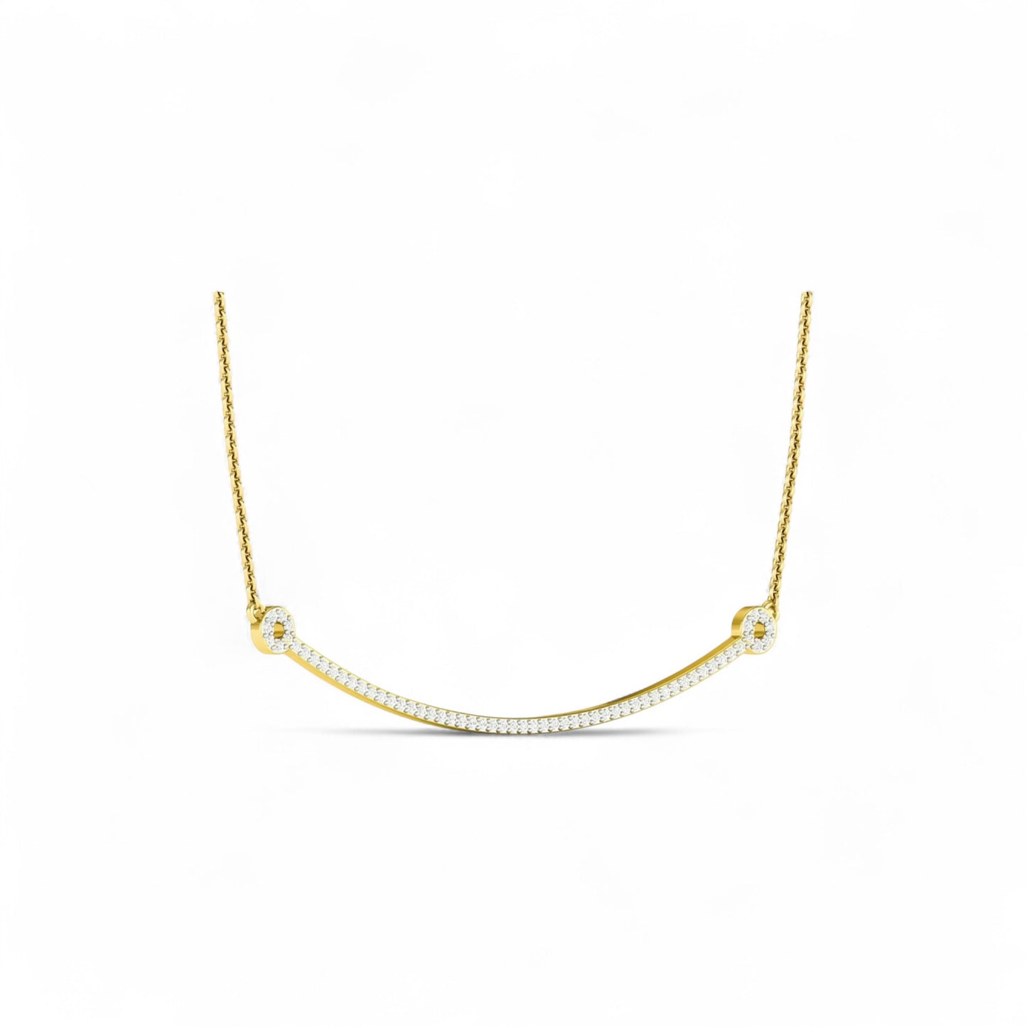 Smile Natural Diamond Necklace in 18 karat Gold