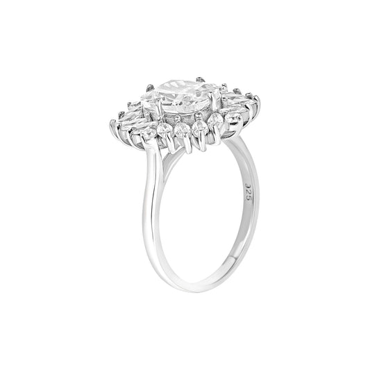 Starlight CZ Engagement Ring in 925 Sterling Silver
