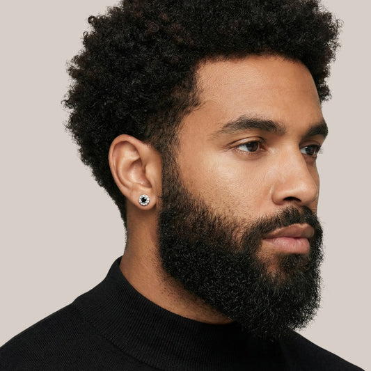 Tania Black Diamond Stud Earrings in 18KT Gold