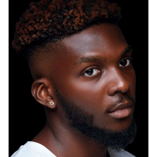 Tania Black Diamond Stud Earrings in 18K Gold