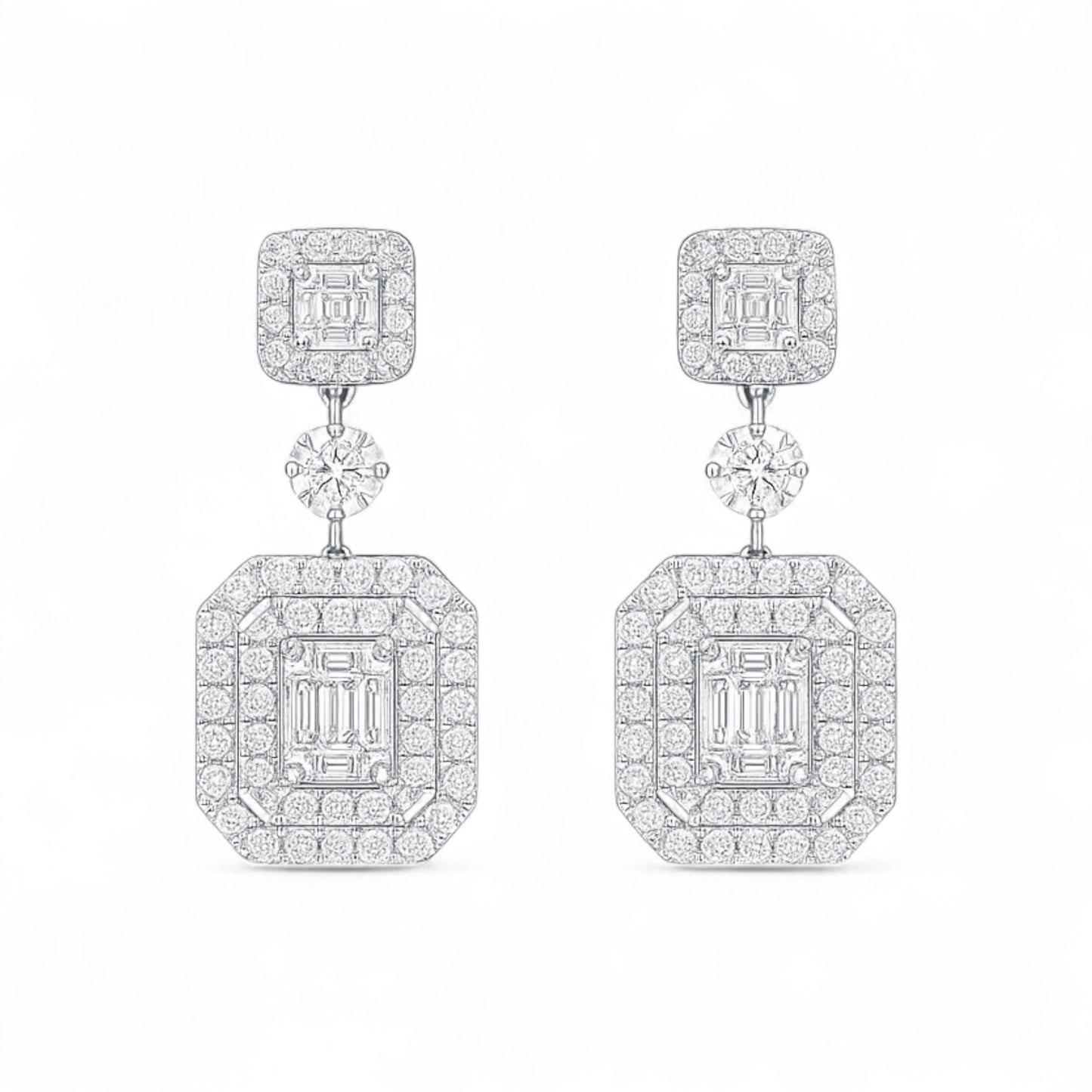 Tiffany Anniversary Natural Diamond Drop Earrings in 18k Gold