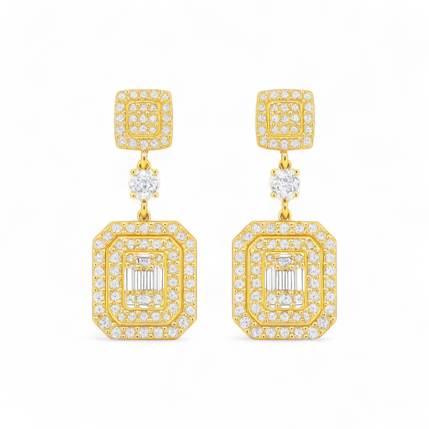 Tiffany Anniversary Natural Diamond Drop Earrings in 18k Gold