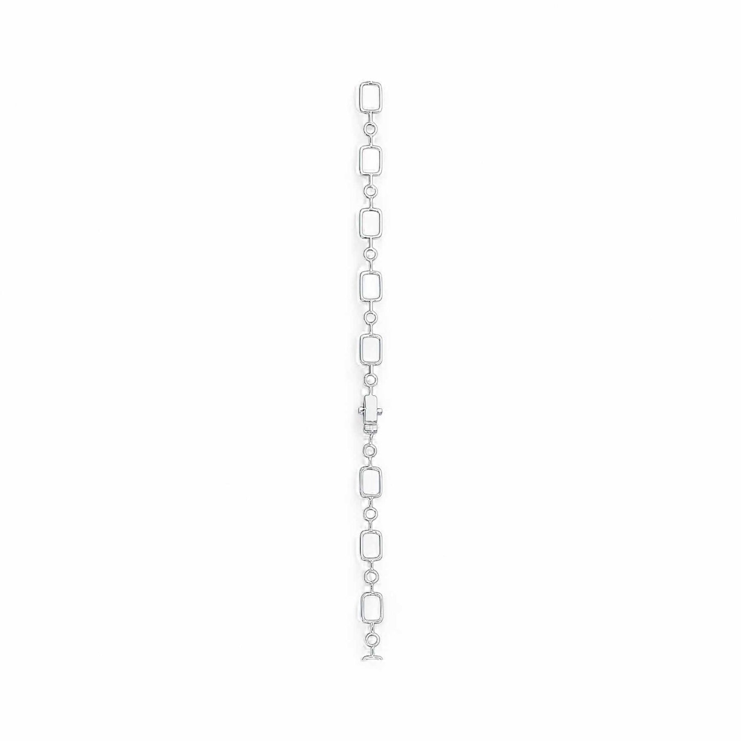 Silver chain on a white background