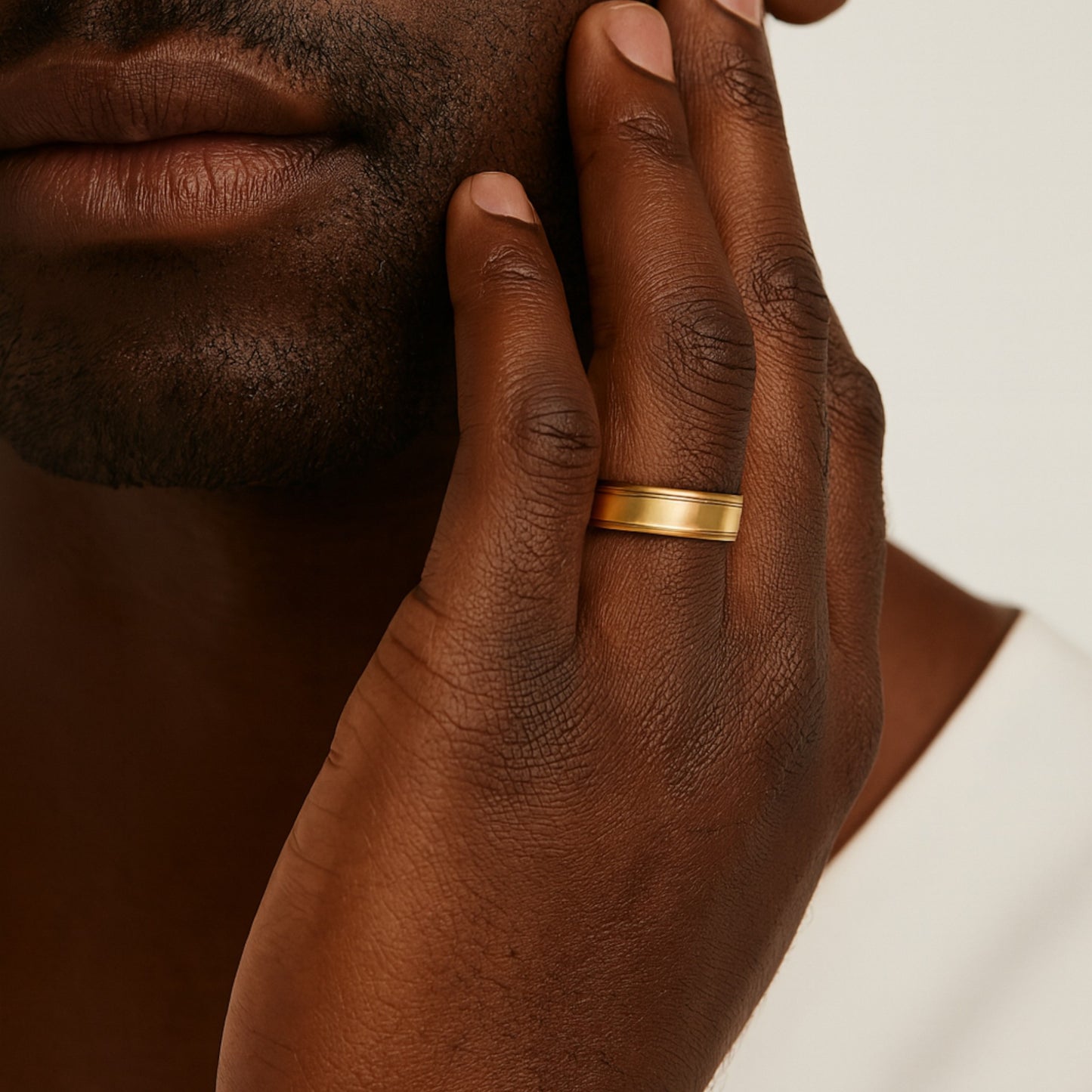Titanium Gold-Tone Band