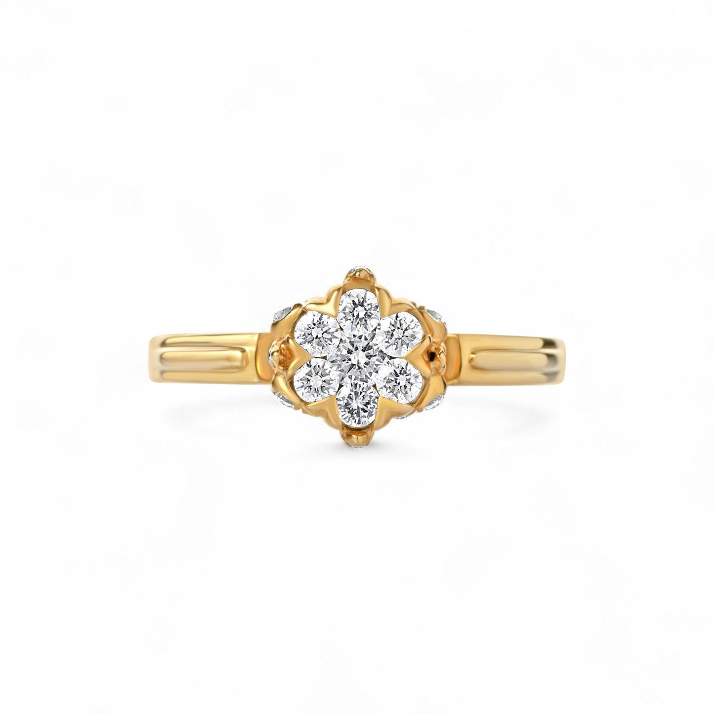 Queeneth Diamond Engagement Ring in 18K Gold