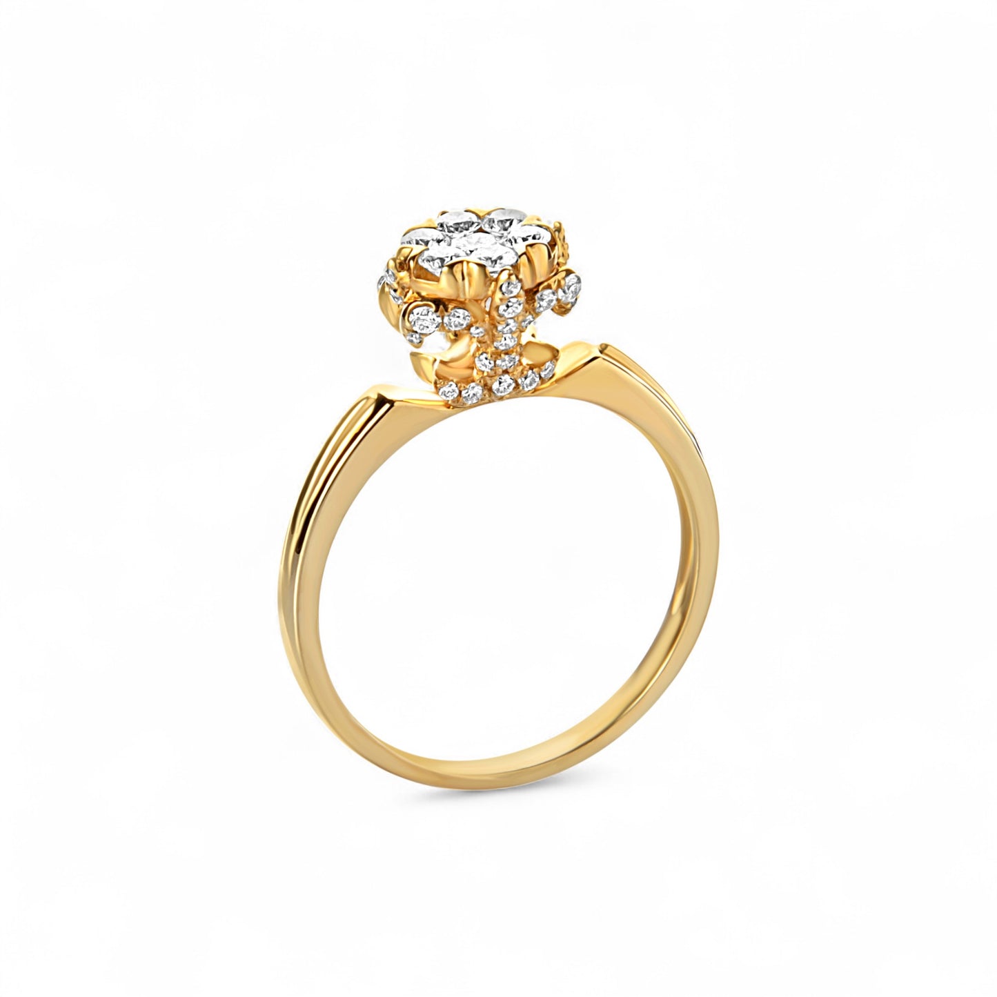 Queeneth Diamond Engagement Ring in 18K Gold