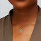 Island Moissanite Cross Necklace