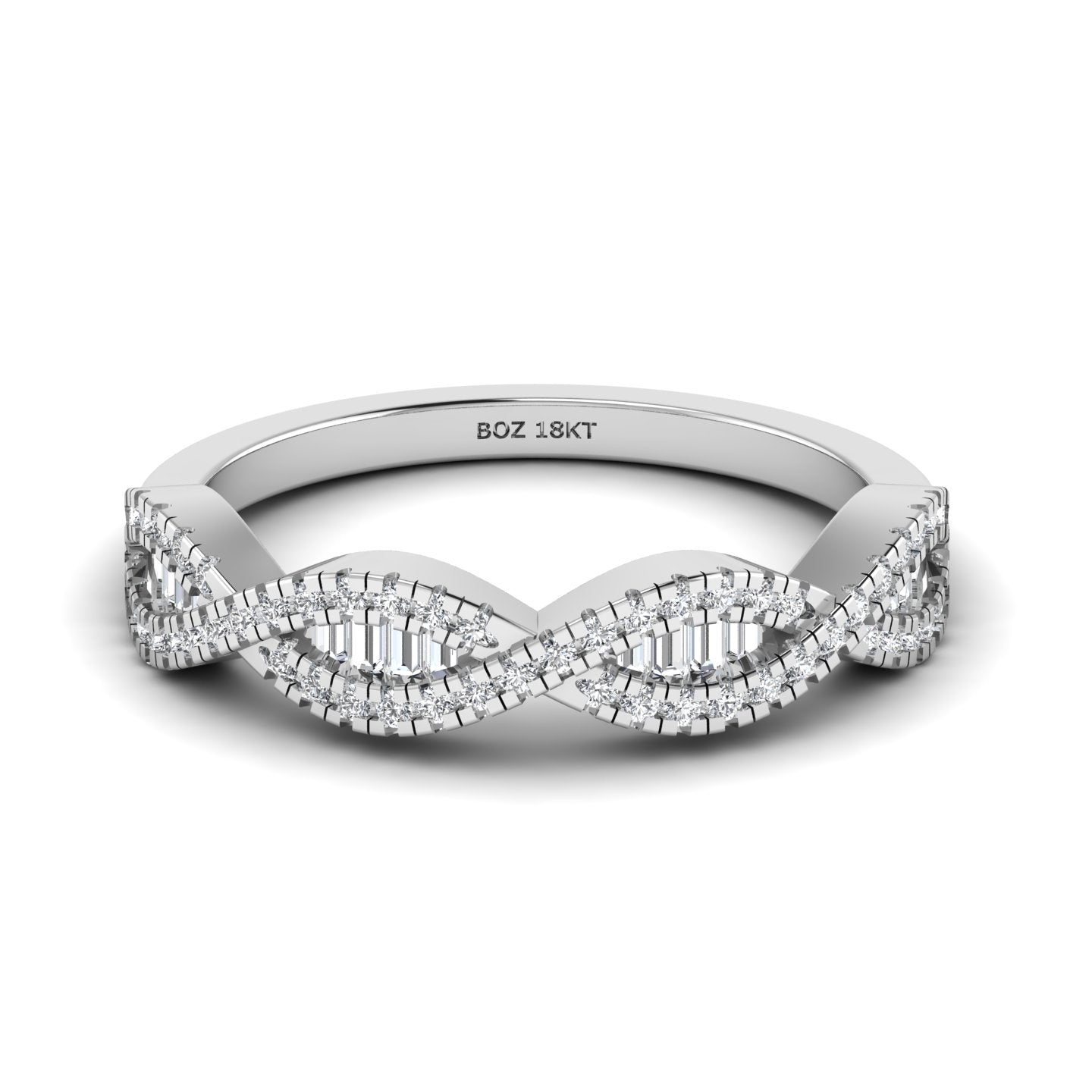 Infinity Diamond Band in 18K Gold