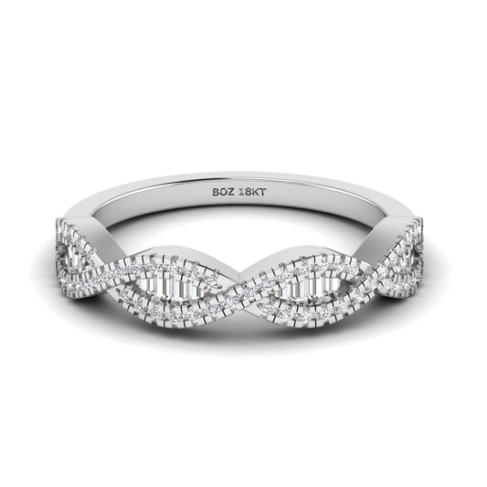 Infinity Diamond Band in 18K Gold