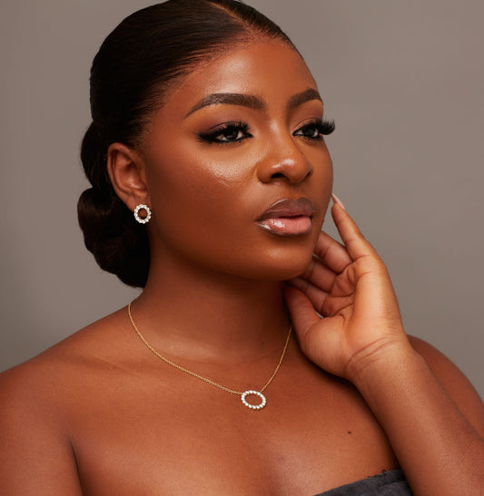 3MM Pave Eternity Diamond Necklace in 18K Gold