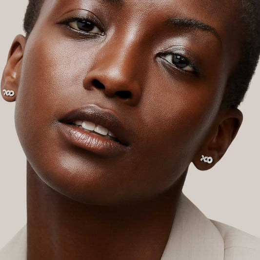 XOXO Mini Natural Diamond Studs in 18KT Gold