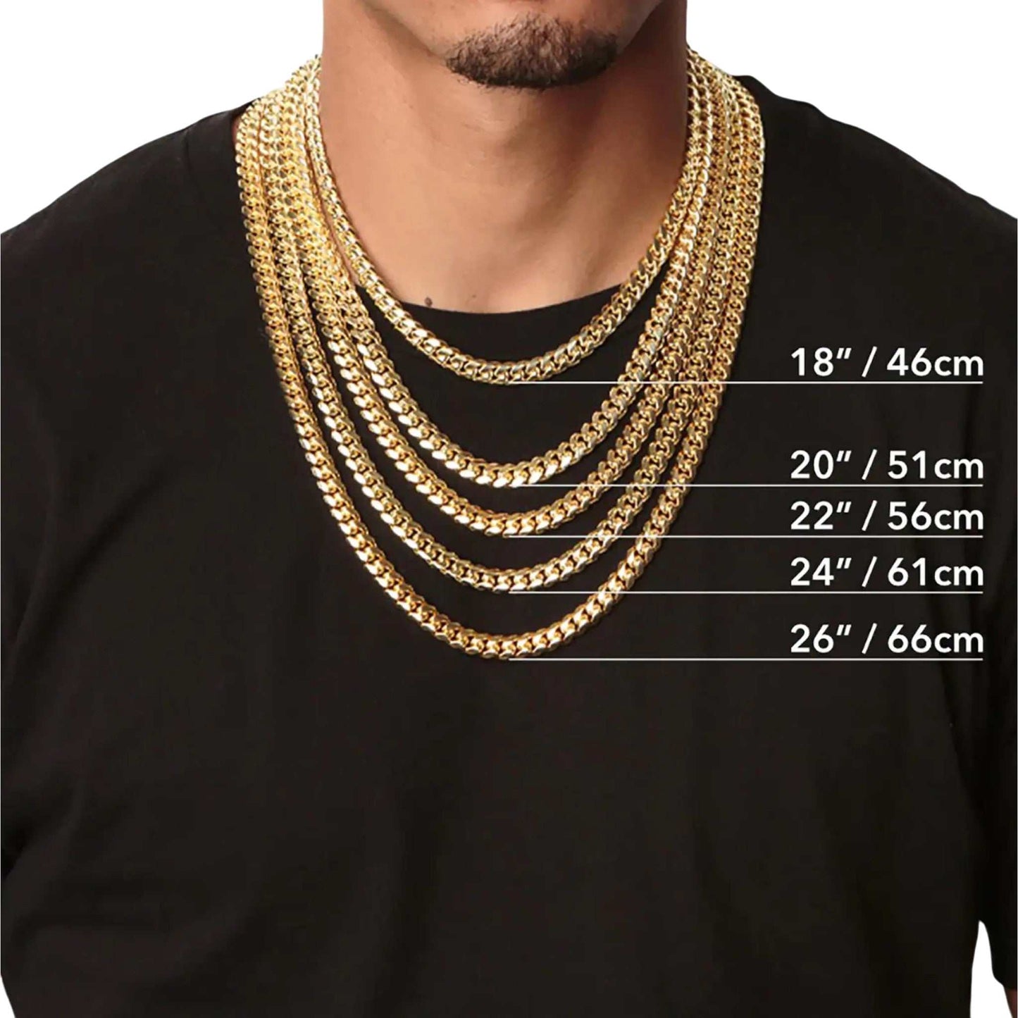 6MM Cuban Chain in 18KT Gold