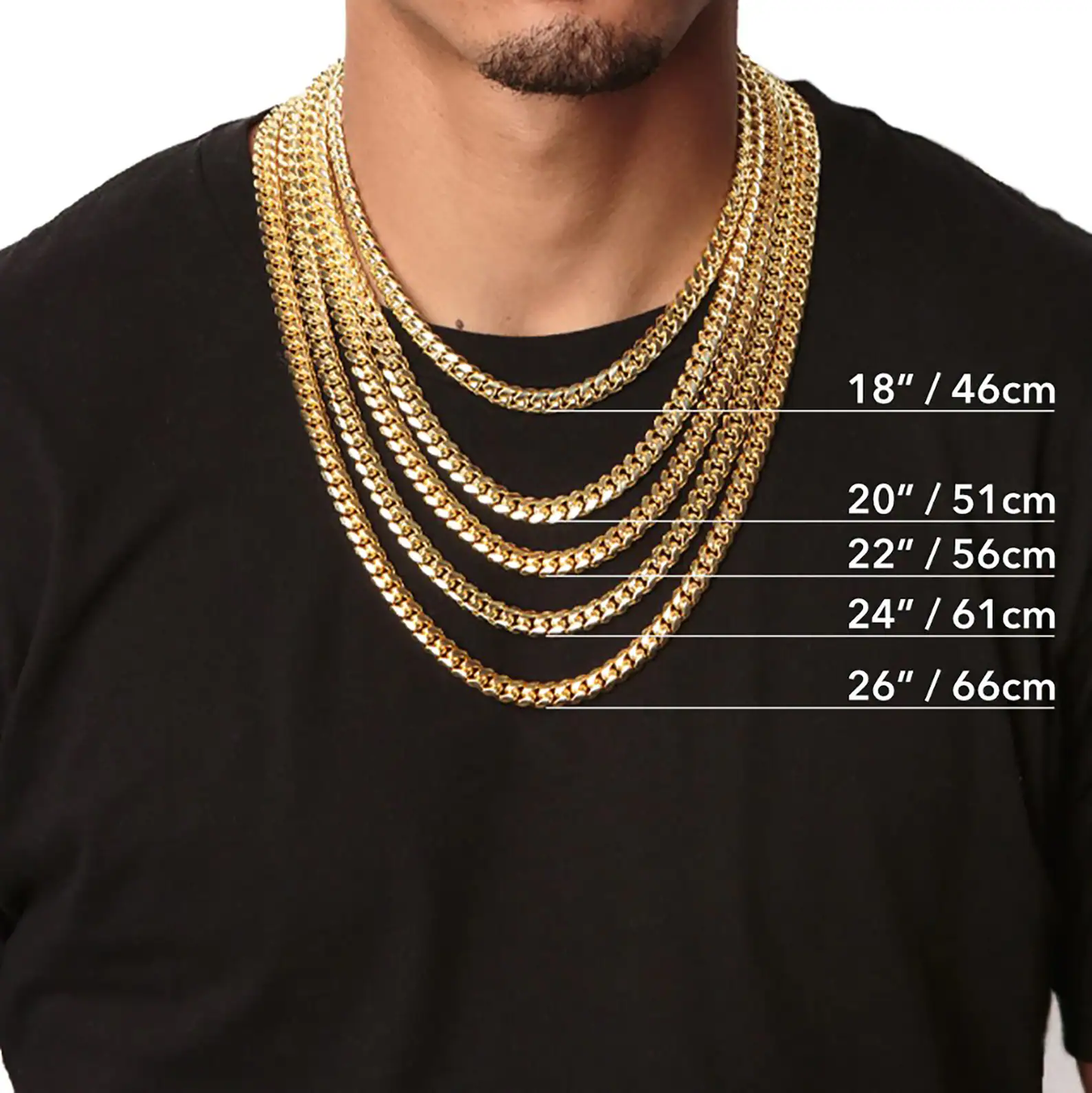 6MM Cuban Chain in 18K Gold
