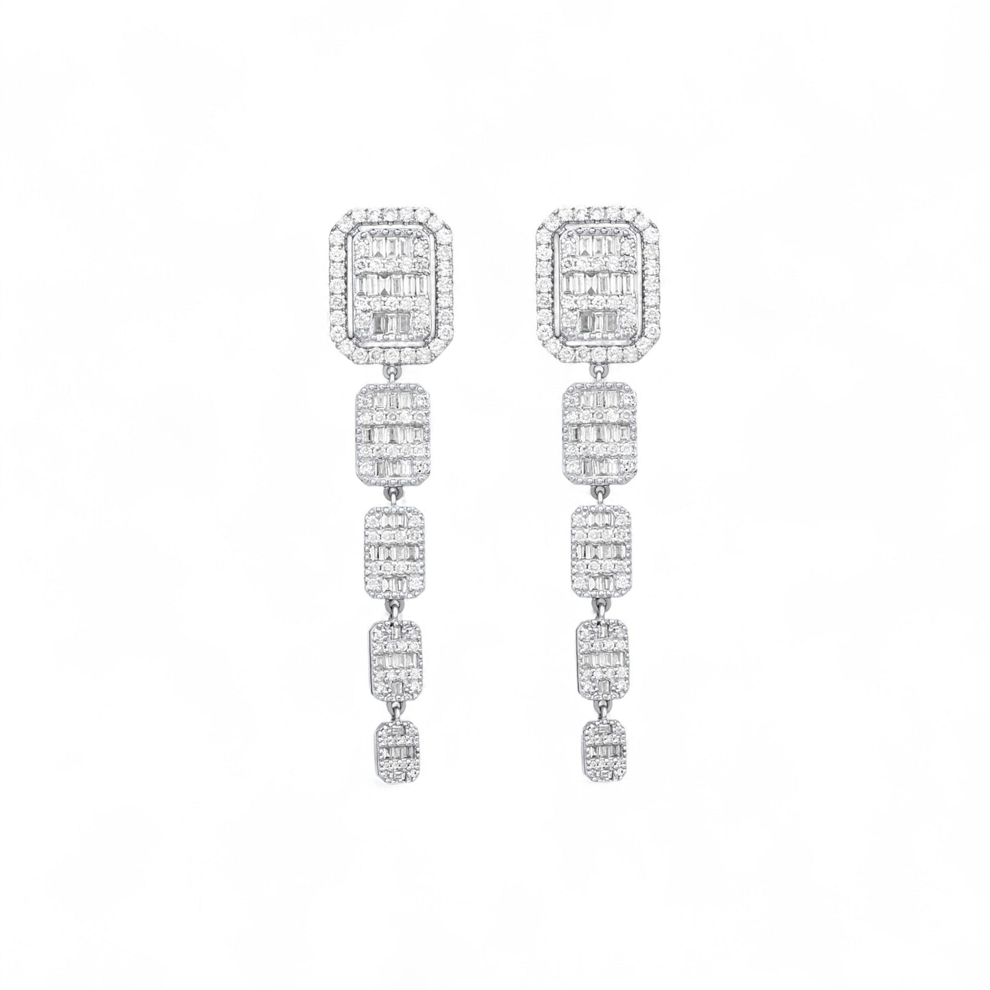 Ellen Drop Natural Diamond Earrings in 18K Gold