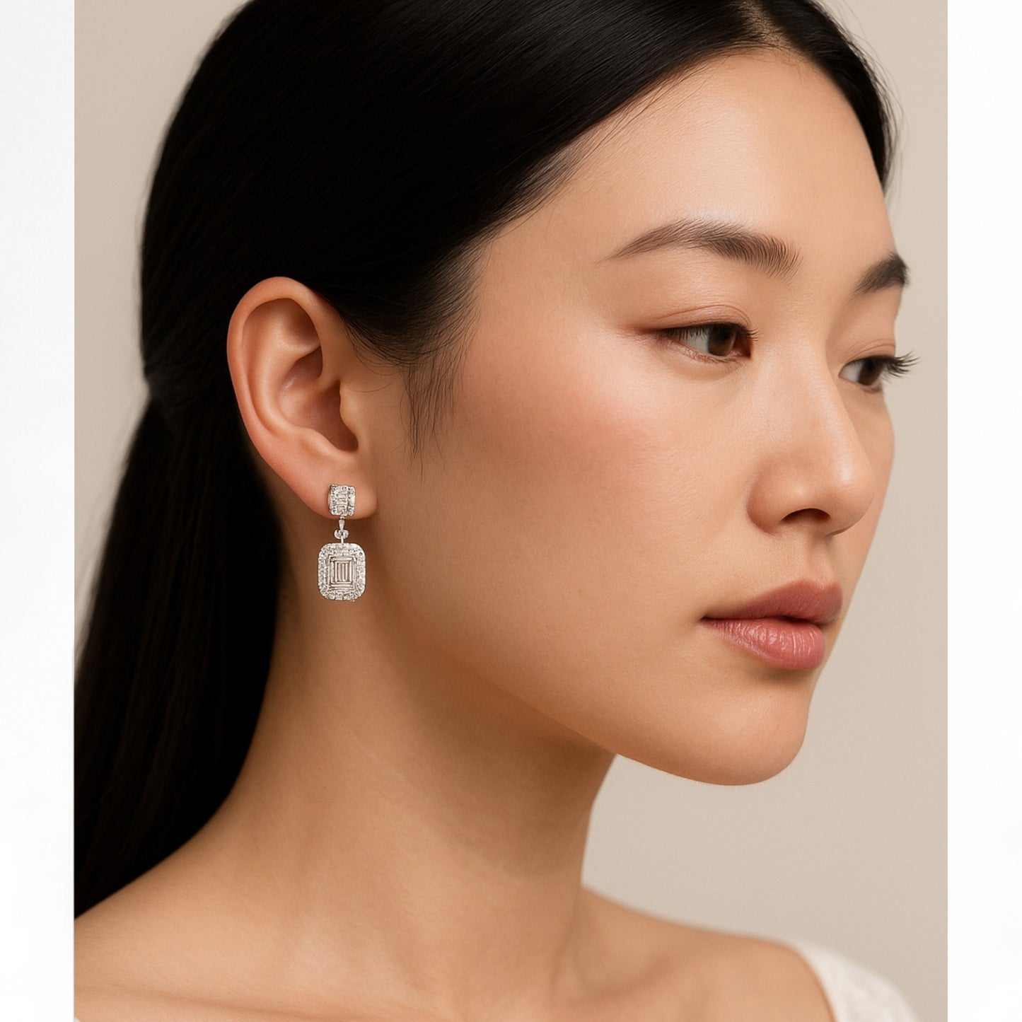 Tiffany Anniversary Natural Diamond Drop Earrings in 18k Gold