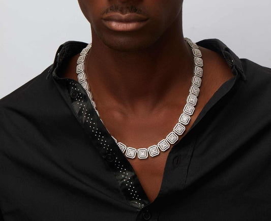 Edgar Moissanite Necklace in 925 Sterling Silver
