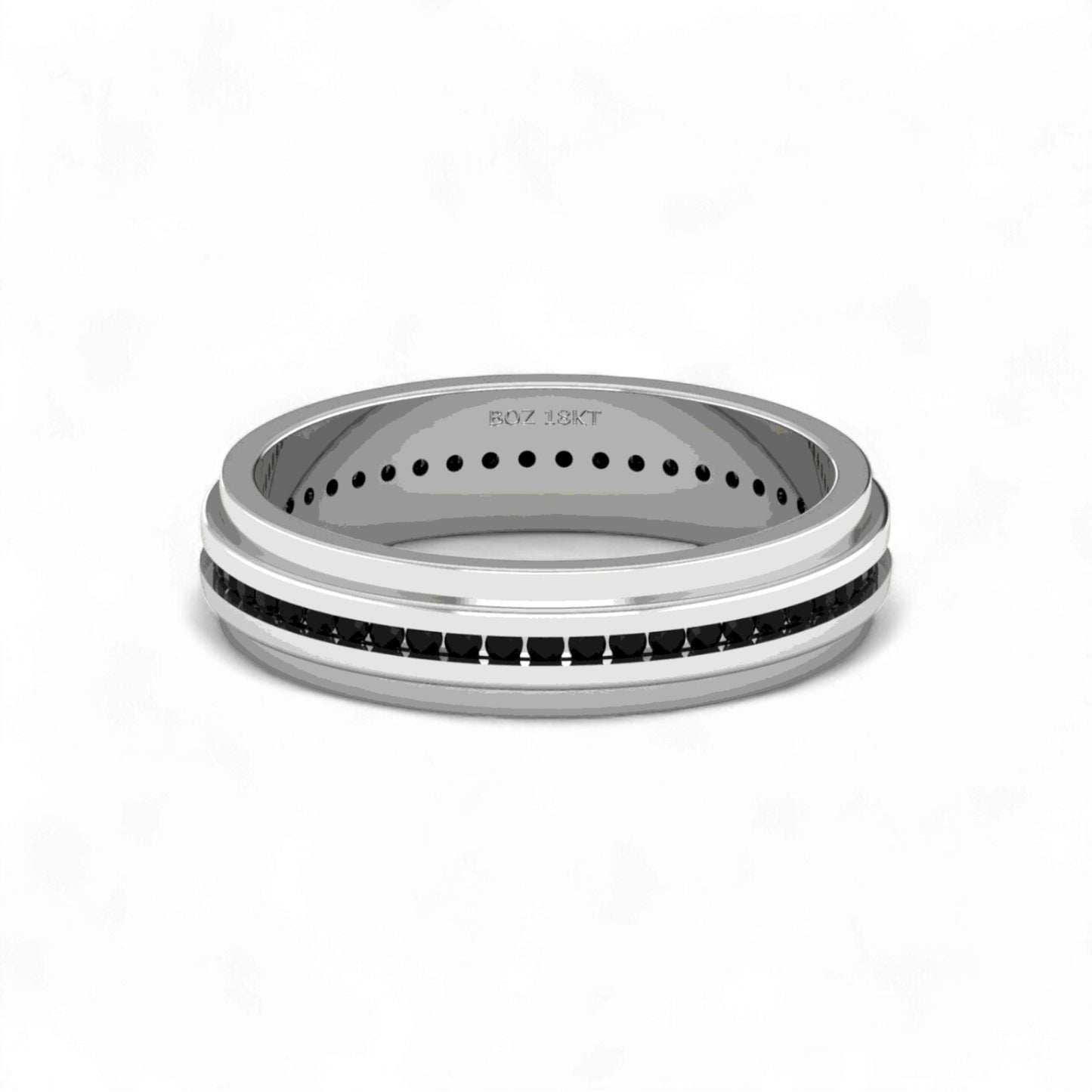 Emma Black Moissanite Titanium Band